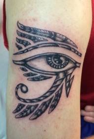 Gevederde Egyptische oude Horus woord tattoo patroon