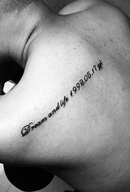 Personība Angļu valodas vārds tattoo tetovējums zem pleca