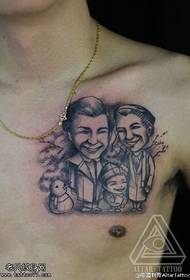 Padrão de tatuagem família feliz