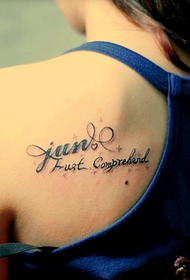 Tatuaggio inglese di bellezza schiena spalla fiore corpo