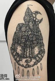 Pattern di tatuaggi di u castellu di spalla