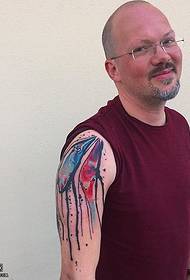 Modello di tatuaggio di spalla inchiostro splash splash striscia di inchiostro