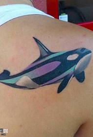 Modello di tatuaggio di pesce spalla