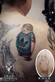 Piccolo modello di tatuaggio grasso sulla spalla