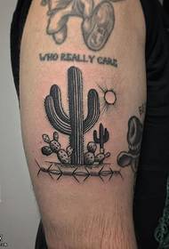 Qaabka loo yaqaan 'Cactus tattoo tattoo' ee garabka