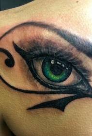 Achter groene ogen Horus oog tattoo patroon