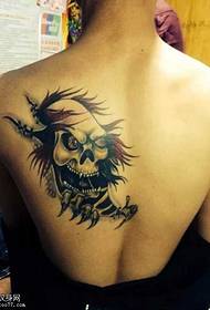 Handsome devil tattoo pattern on the shoulder