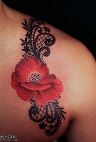 Skouer vir jou glans-tatoo-patroon