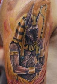 arms van bose kleur Egiptiese god beest tattoo patroon