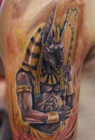 Braccia di colore malvagio dio egizio tatuaggio modello bestia