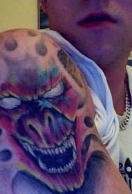 Modello di tatuaggio demone spettrale del braccio grande