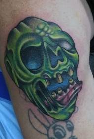 Big arm color zombie avatar tattoo pattern