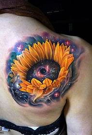 Schulter Starry Sonneblum Tattoo Muster