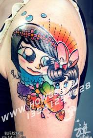 Modeli i tatuazhit të bukur për nënën dhe vajzën