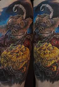 Na ramo monster tattoo vzorec