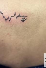 భుజం సాధారణ ECG పచ్చబొట్టు చిత్రం