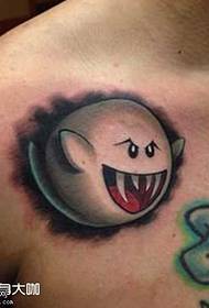 Shoulder ghost tattoo pattern