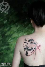 Vフェイスマスクのタトゥーパターン
