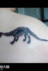 Schouder dinosaurus bot tattoo patroon