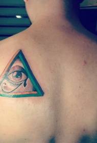 Posteriore maschile Occhio di Horus Modello di tatuaggio antico simbolo egizio