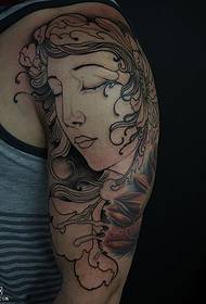 Luga o le laina moe matagofie tattoo pattern