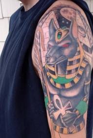Arm egyptiläinen jumala Sethin värikäs tatuointikuvio