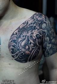 Corak tattoo peony-kawas