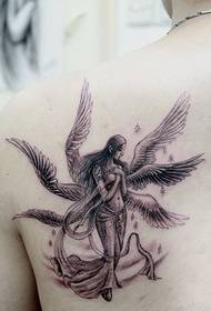 Čisté posvátné rameno anděl tetování vzor Daquan