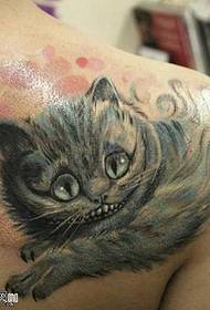 ຮູບແບບ tattoo cat ບ່າ