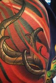Modeli i tatuazheve me ngjyra të ndritshme të ndritshme