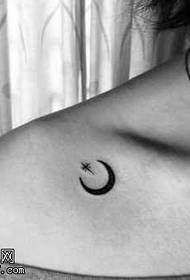 Little moon and stars tattoo pattern