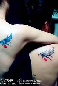 Beautiful couple painted tattoo pattern