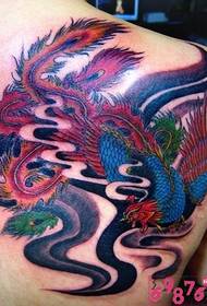Back shoulder phoenix tattoo picture