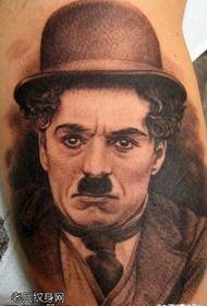 Komedimästare Chaplin tatueringsmönster för avatar