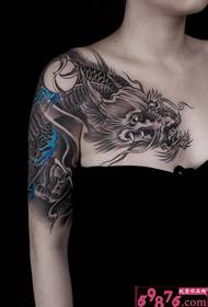 Fotos de tatuaxes de Shawl Dragon domineering girl