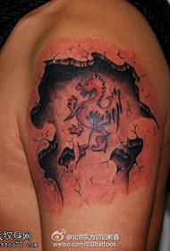 Fann style modèl tatoo kat-janb dragon