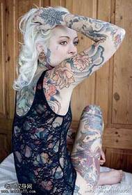 Európai és amerikai trend virág lány szépség tetoválás minta