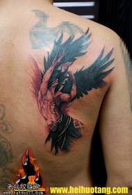 Faldt ned i det dødelige sort røde snikmorder tatoveringsmønster