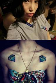 Tánc erdei zsarnokok Wang Run váll gyémánt tetoválás mintás képek