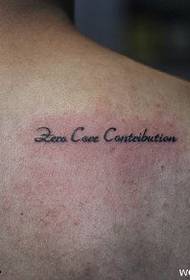 Fresh and simple English tattoo tattoo pattern