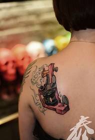 Schouder persoonlijkheid tattoo motor tattoo patroon foto