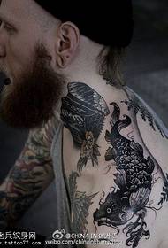 Váll sárkány kilenc fia Arowana tetoválás minta