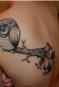 Osobnost ženské rameno móda dobře vypadající sova tetování obrázek