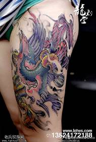 Vakker Phoenix legend tatovering på skulderen
