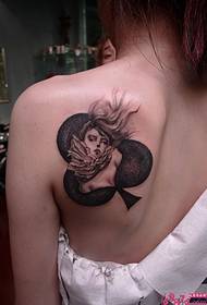 Immagine di modello tatuaggio tatuaggio spalla femminile bella e bella
