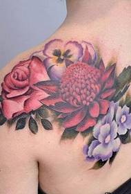 Personalized fashion women's shoulders look good color rose pattern pictures