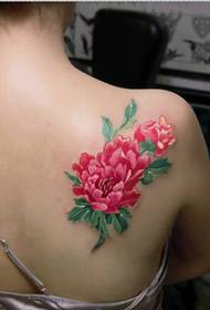 Lindos ombros lindos olhando peônia flor inspirada arte espinho fotos