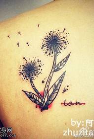 Shoulder thorn dandelion tattoo pattern