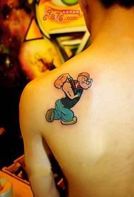 Popeye schouder tattoo foto