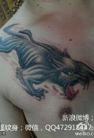 Шаблон татуювання лютого вовка татуювання